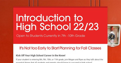 Introduction to High School 22/23