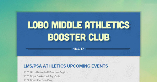 Lobo Middle Athletics Booster Club