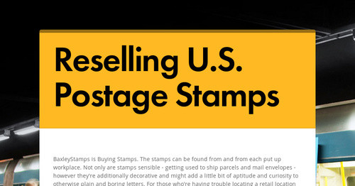 Reselling U.S. Postage Stamps