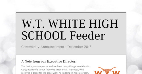 W.T. WHITE HIGH SCHOOL Feeder