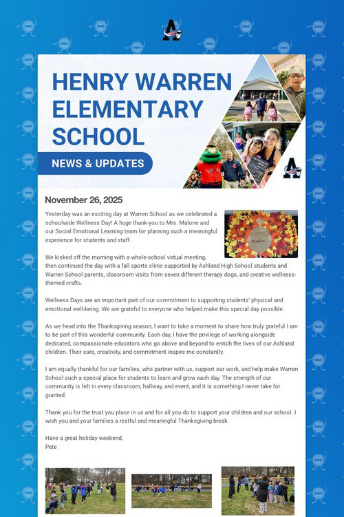 Warren School Weekly Update