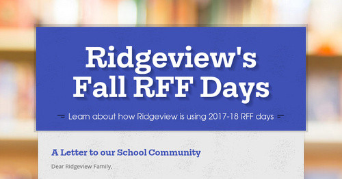 Ridgeview's Fall RFF Days