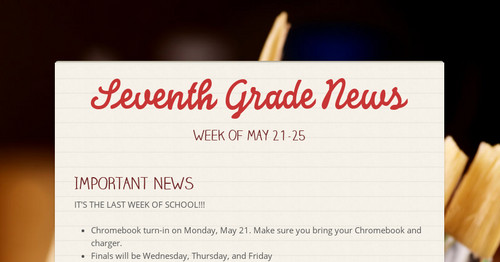Seventh Grade News
