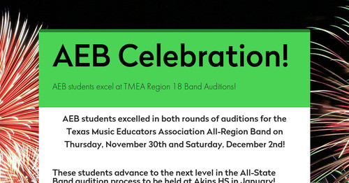 AEB Celebration!
