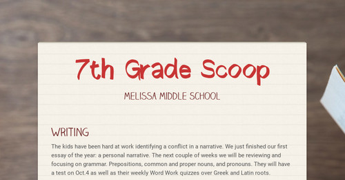 7th Grade Scoop
