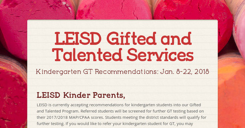 LEISD Gifted and Talented Services