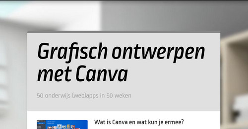 Grafisch ontwerpen met Canva