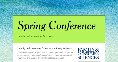 Spring Conference | Smore Newsletters for Education
