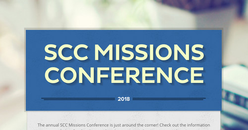 SCC MISSIONS CONFERENCE