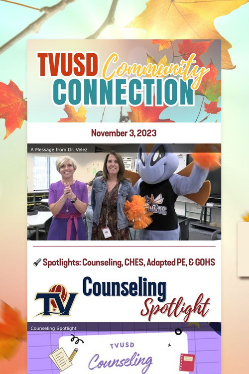 TVUSD COMMUNITY CONNECTION