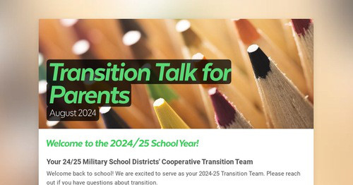 Transition Talk for Parents