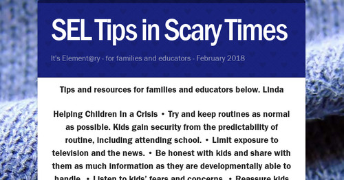 SEL Tips in Scary Times