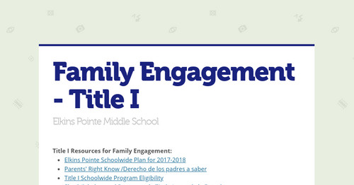 Family Engagement - Title I