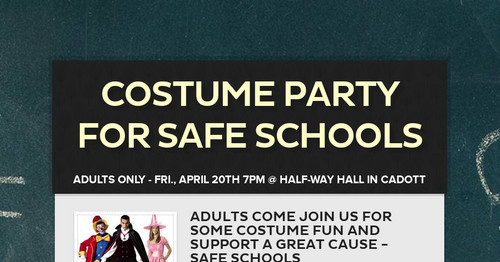 Costume Party for Safe Schools