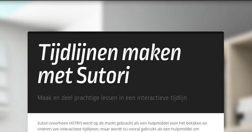 Tijdlijnen maken met Sutori