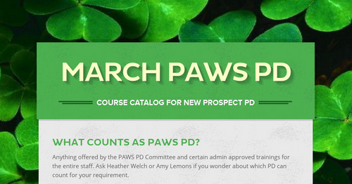 March PAWS PD