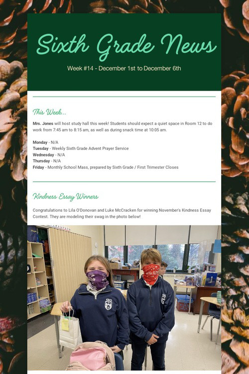 Sixth Grade News