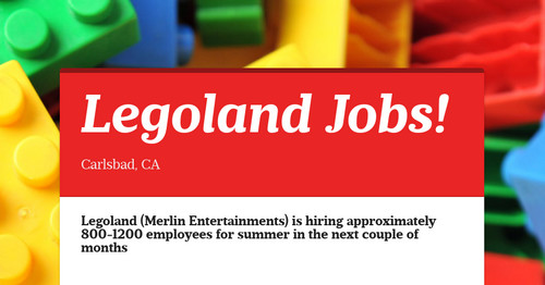 Legoland Jobs!