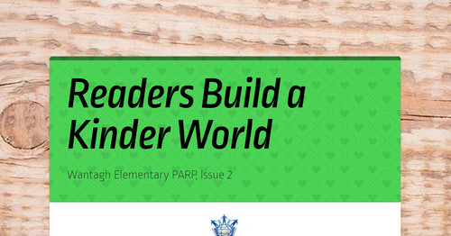 Readers Build a Kinder World