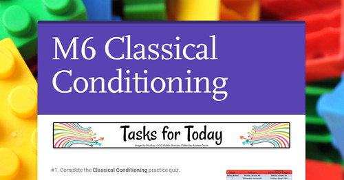 Module 6 Classical Conditioning