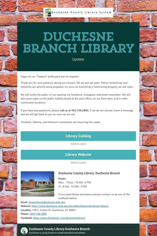 Duchesne Branch Library