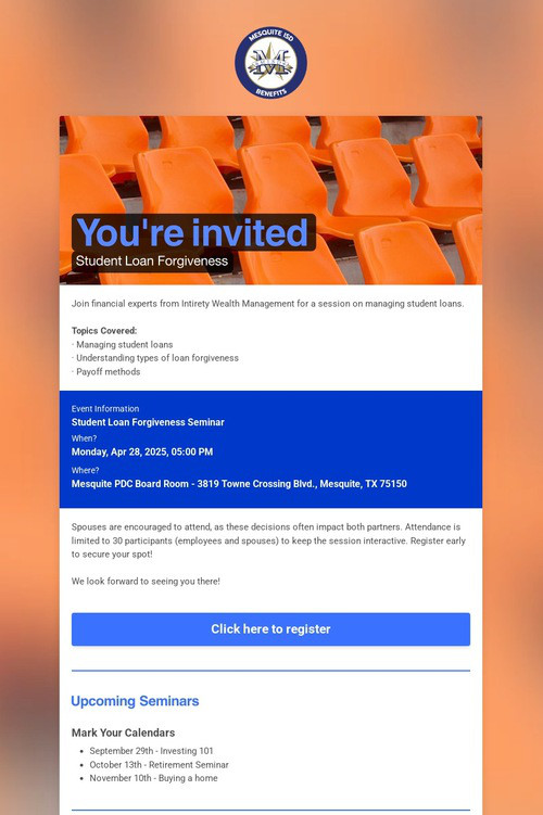 You're invited
