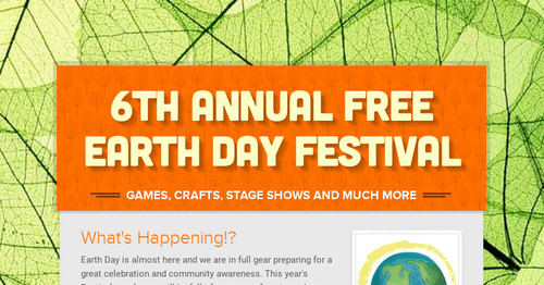 5th Annual FREE Earth day Festival