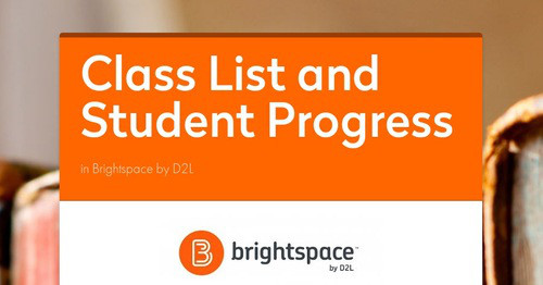 Class List and Student Progress