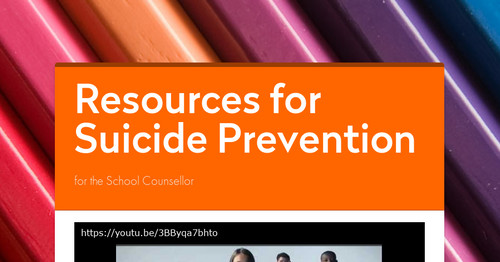 Resources for Suicide Prevention