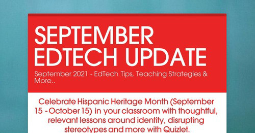SEPTEMBER EDTECH UPDATE