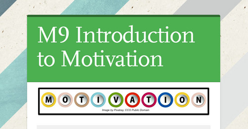 M9 Day 1 Introduction to Motivation