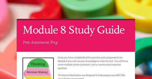 Module 8 Study Guide