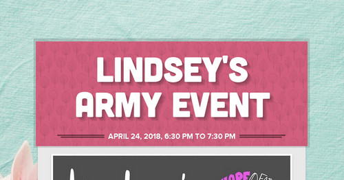 Lindsey's Army Event