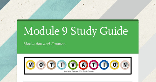 Module 9 Study Guide