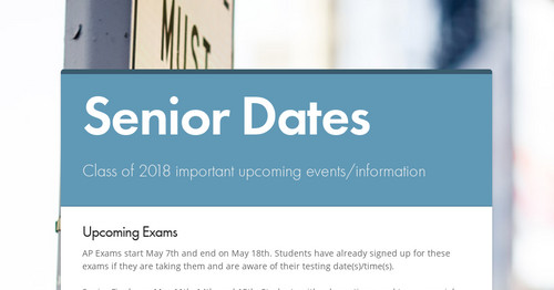 Senior Dates