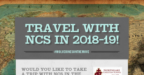 Travel with NCS in 2018-19!