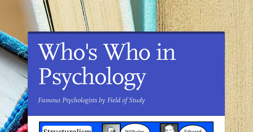 Who's Who in Psychology