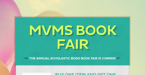 MVMS Book Fair