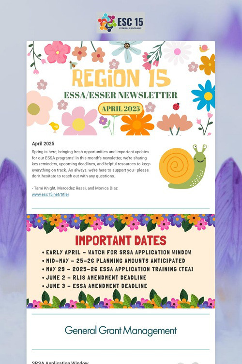 ESSA/ESSER Newsletter