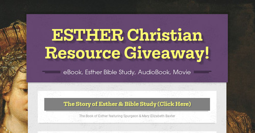 ESTHER Christian Resource Giveaway!
