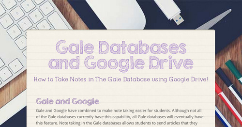 Gale Databases and Google Drive