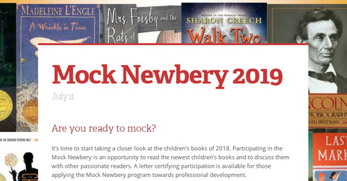 Mock Newbery 2019
