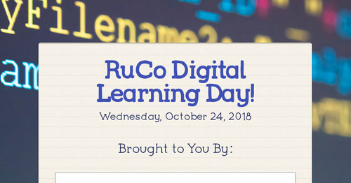 RuCo Digital Learning Day!