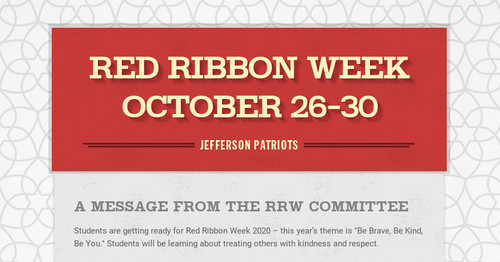 Red Ribbon Week October 26-30