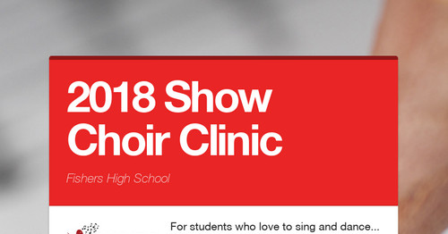 2018 Show Choir Clinic