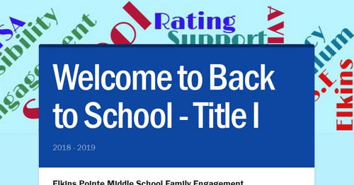 Welcome to Back to School - Title I