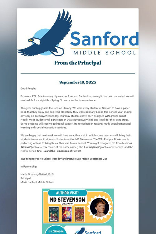 Sanford Family Newsletter