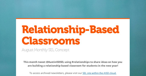 Relationship-Based Classrooms