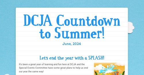 DCJA Countdown to Summer!