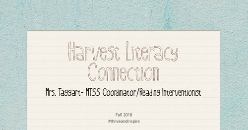 Harvest Literacy Connection